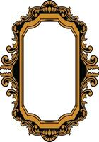 Mirror ornament frame vector