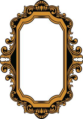 Mirror ornament frame