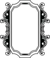 Mirror ornament frame vector