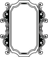 Mirror ornament frame vector