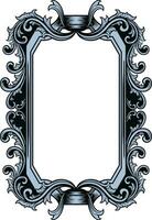 Mirror ornament frame vector