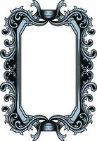 Mirror ornament frame vector