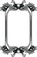 Mirror ornament frame vector