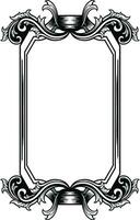 Mirror ornament frame vector