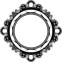 Circle ornament frame vector