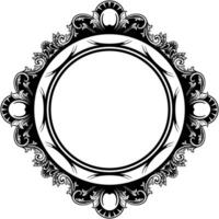 Circle ornament frame vector