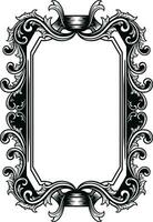 Mirror ornament frame vector