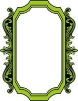 Mirror ornament frame vector
