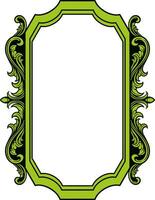 Mirror ornament frame vector