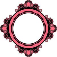 Circle ornament frame vector