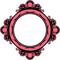 Circle ornament frame vector