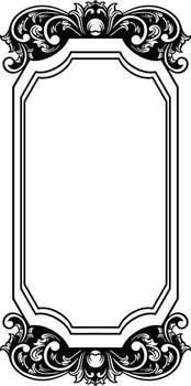 espejo ornamento marco vector