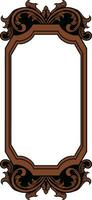 Mirror ornament frame vector