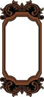 Mirror ornament frame vector