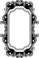 Mirror ornament frame vector