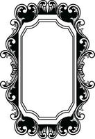 Mirror ornament frame vector