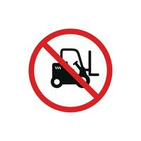 No forklift icon sign symbol isolated on white background vector