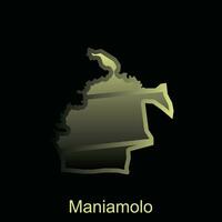 map City of Maniamolo World Map International vector with outline Design Template, suitable for your company