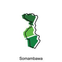 map City of Somambawa World Map International vector with outline Design Template, suitable for your company