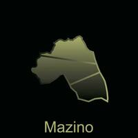 map City of Mazino World Map International vector with outline Design Template, suitable for your company