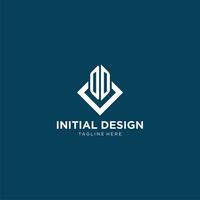 Initial OD logo square rhombus with lines, modern and elegant logo design vector