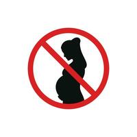 No pregnant women allowed icon sign symbol isolated on white background vector