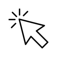 Cursor arrow icon vector isolated