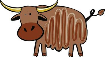 design Cute yak. small icon for stock. vector