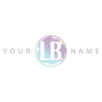 LB Initial Logo Watercolor Vector Design