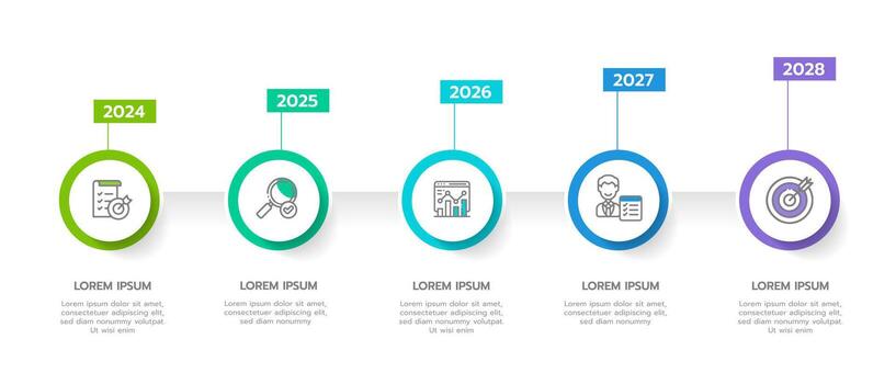 infografía modelo para negocio. 5 5 pasos moderno cronograma diagrama con mapa vial y rectángulo tema gráficos, presentación vector infografía.