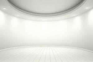 Abstract futuristic architecture background, Minimal technology white backdrop, Generative AI illustration photo