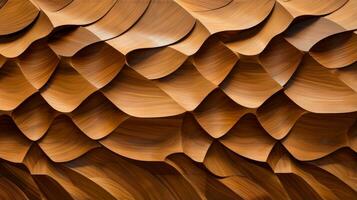 Wood marquetry wall parquet, abstract pattern background, Generative AI illustration photo