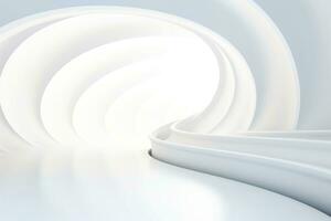 Abstract futuristic architecture background, Minimal technology white backdrop, Generative AI illustration photo
