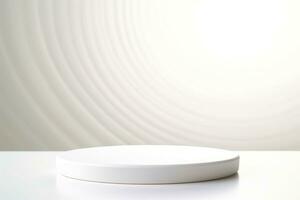 Abstract futuristic architecture background, Minimal technology white backdrop, Generative AI illustration photo