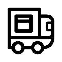 delivery icon vector illustration, filled design icon editable outline