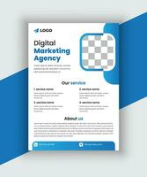 digital marketing flyer template. vector marketing agency creative flyer design.