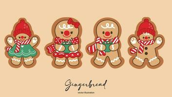 Gingerbread Cookies Set Vector