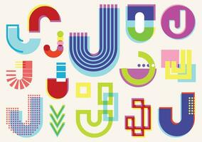 J - RISOGRAPH STOCK, COLORFUL AND COOL IN VECTOR DESIGN