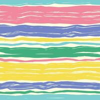 Seamless pattern of colored horizontal stripes for summer clothing vector