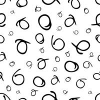 Seamless pattern with sketch round squiggle vector