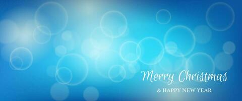 Bokeh background with New Year inscription vector