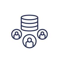 User base line icon on white vector