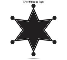 Sheriff Badge icon vector