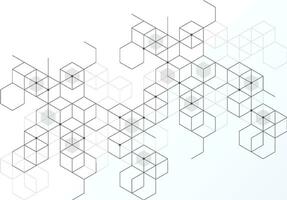 Estructuras moleculares hexagonales abstractas en tecnología y estilo científico. diseño médico. ilustración vectorial vector