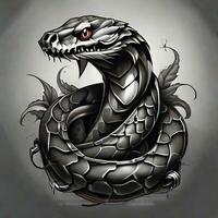 Evil snake, Tattoo photo