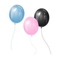 vector illustration set of colorful balloons isolated on a white background. party outdoor