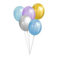 illustration of colorful balloons on a white background vector illustration