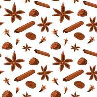 Seamless mulled wine pattern. Vector illustration