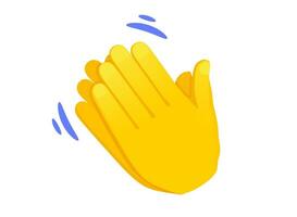 Clapping hands icon. Hand gesture emoji vector illustration.
