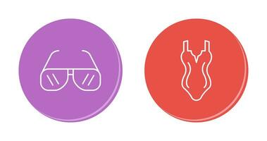 Sun Glasses and Swim  Icon vector